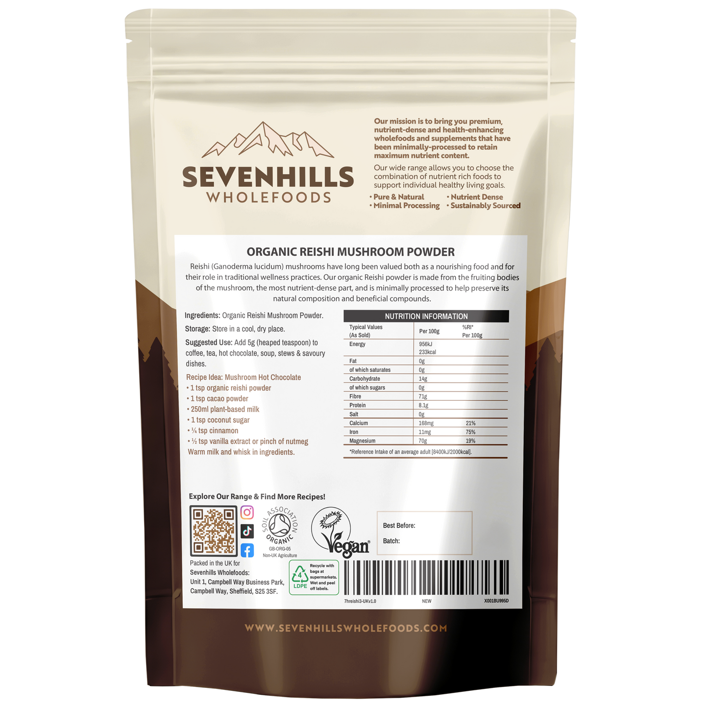 Organic Reishi Mushroom Powder