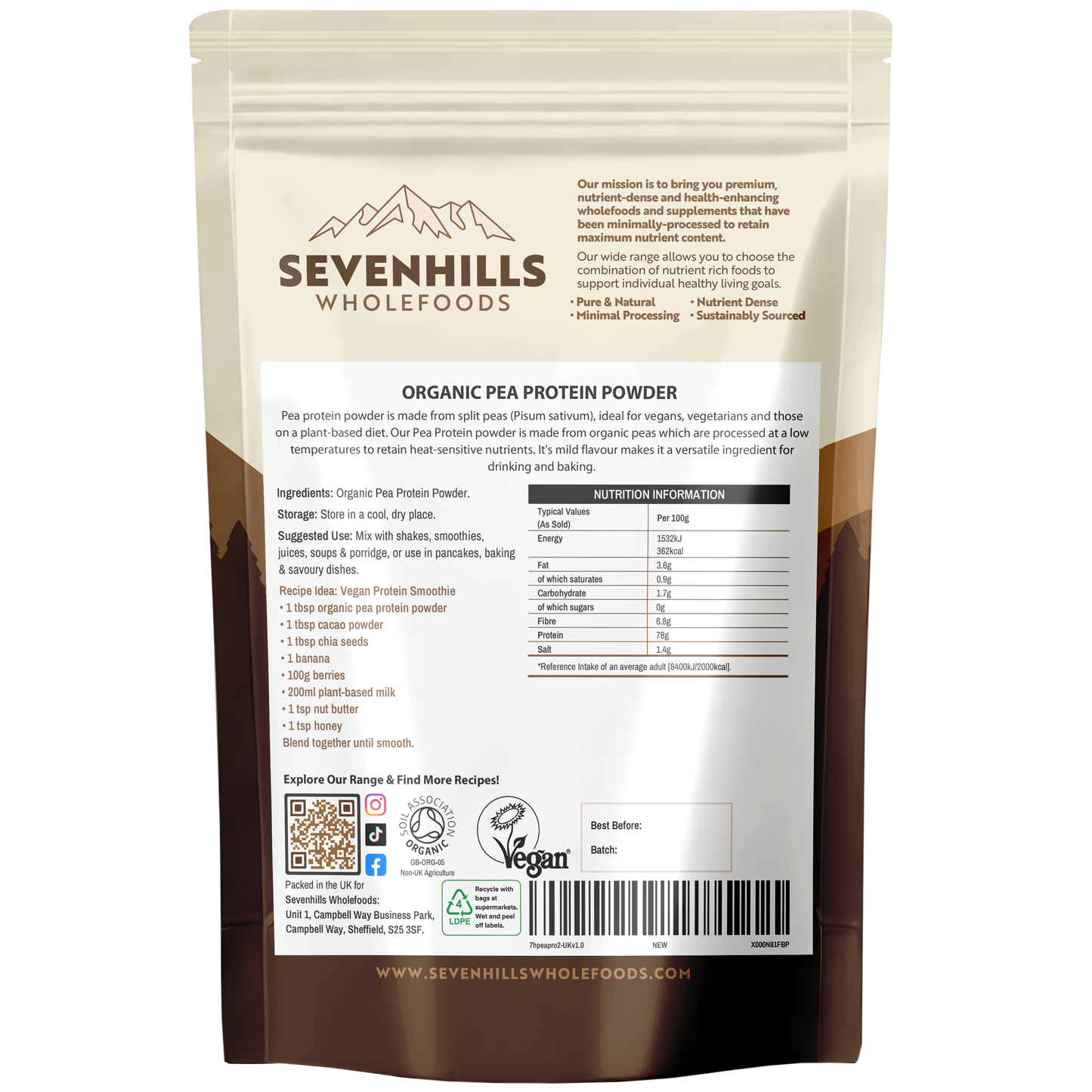 Organic Pea Protein Powder