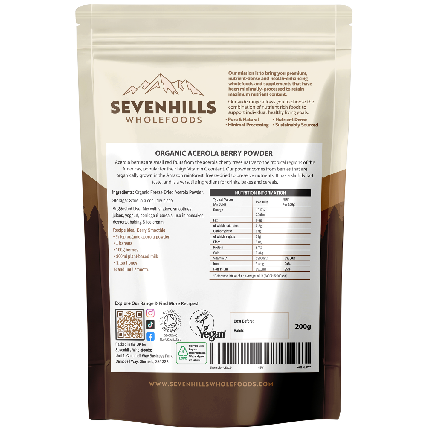 Organic Raw Acerola Powder