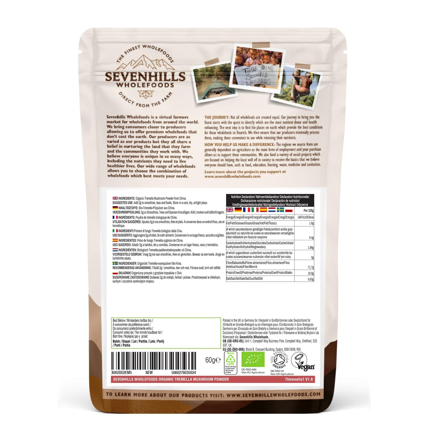 Organic Tremella Mushroom Powder