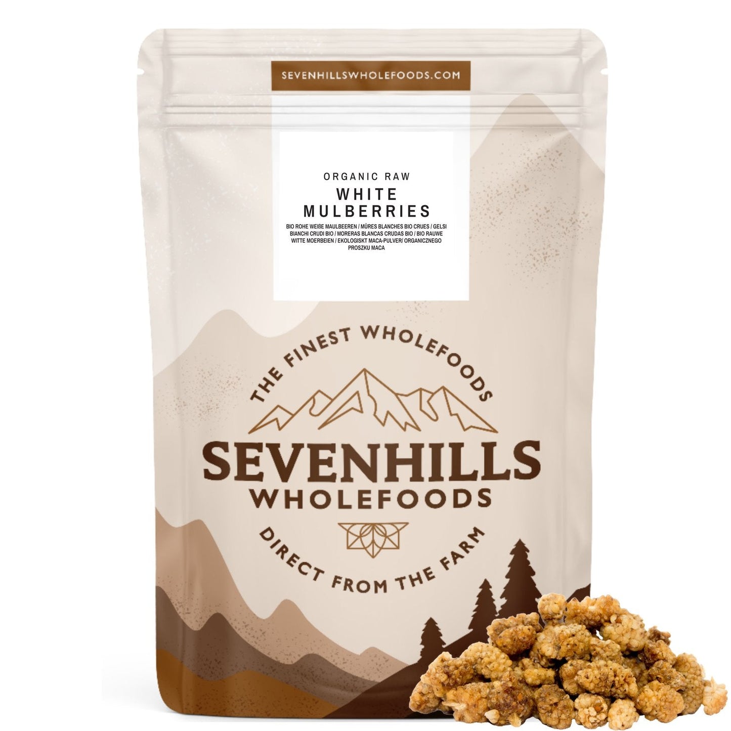 Organic Raw White Mulberries