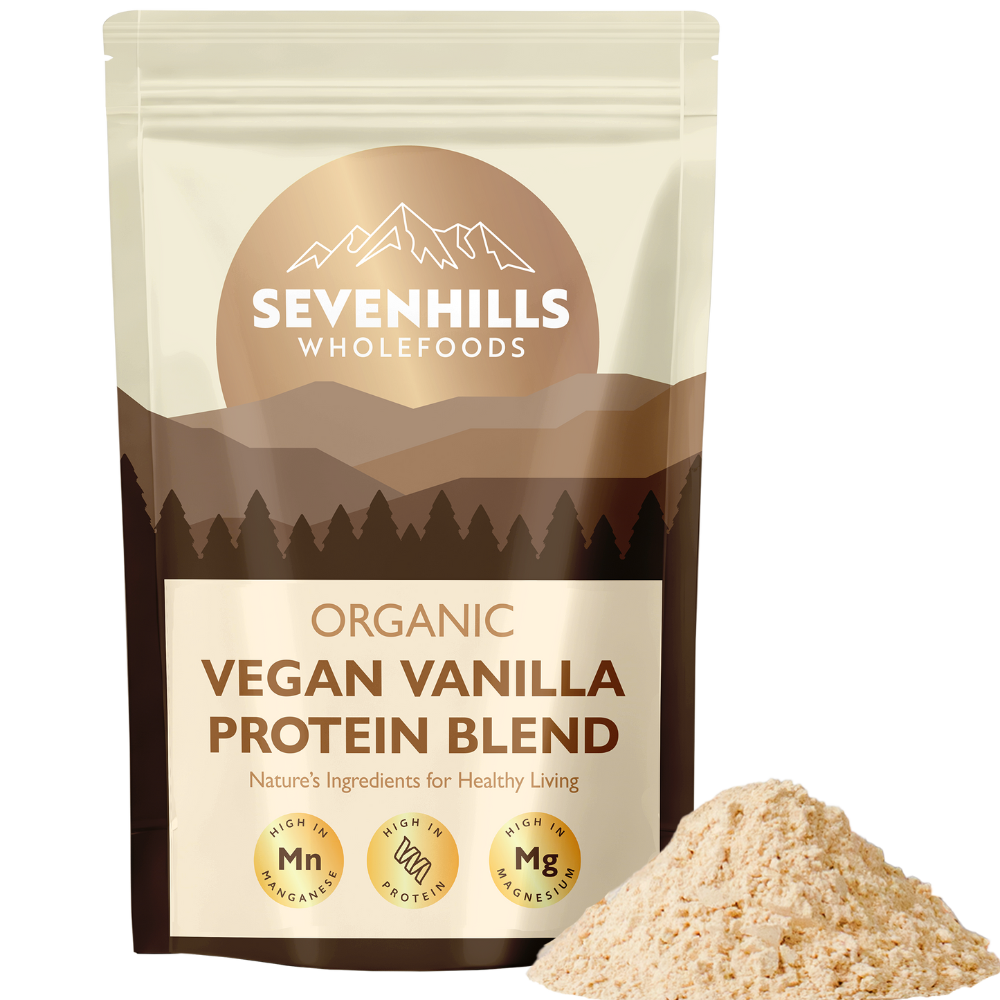 Organic Vanilla Vegan Protein Powder with Ginger