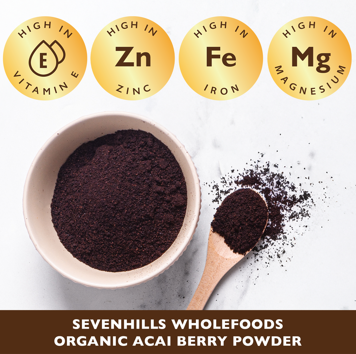 Organic Acai Berry Powder, Freeze-Dried