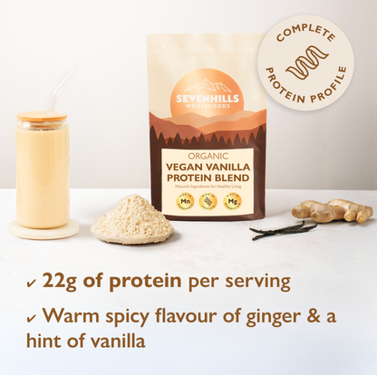 Organic Vanilla Vegan Protein Powder with Ginger