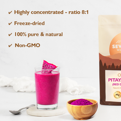 Organic Pitaya (Dragon Fruit) Powder, Freeze Dried